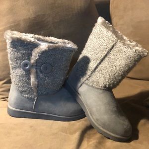Brand new grey SO boots.